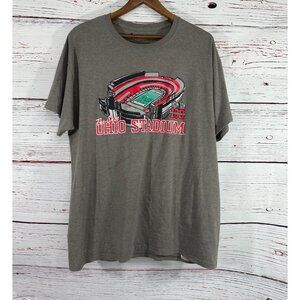 Ohio Stadium The Shoe Buckeyes Champion T-Shirt L Gray Unisex Large Athletic